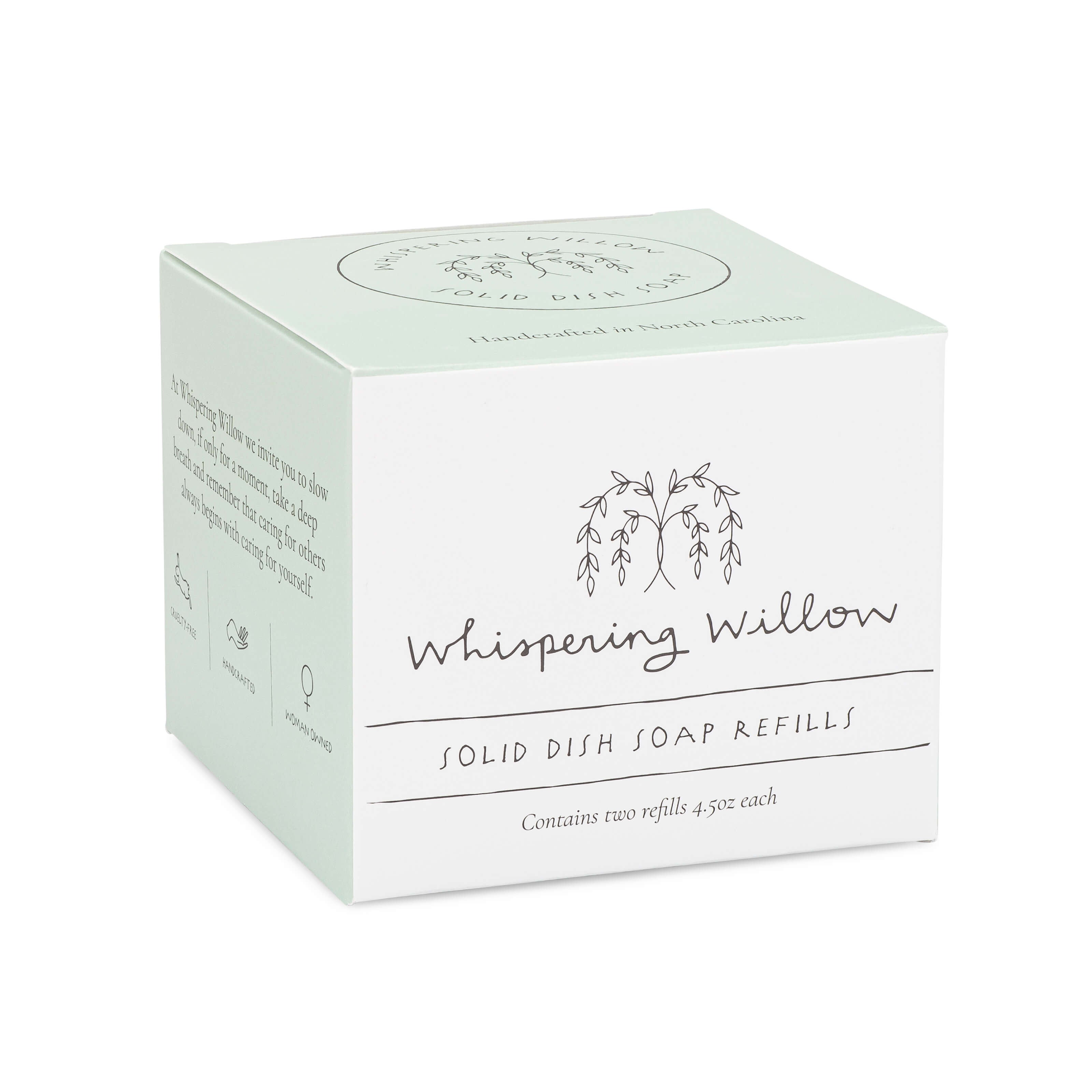 Whispering Willow Lemon Solid Dish Soap Refills - Plastic-free, plant-powered & naturally clean. Long-lasting, gentle on hands. Shop now & clean sustainably!
