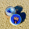 Space Goth Gloss glass jar with metal lid from plant makeup