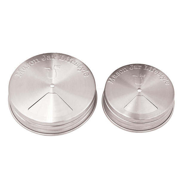 Spice Shaker Stainless Steel Lids for Mason Jars 4 Pack