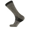 Gray sock with black accents on a white background. Stay active with Sports Crew Active Alpaca Socks – breathable, moisture-wicking, and odor-resistant athletic socks with arch support and reinforced comfort. Perfect for running, hiking & training.
