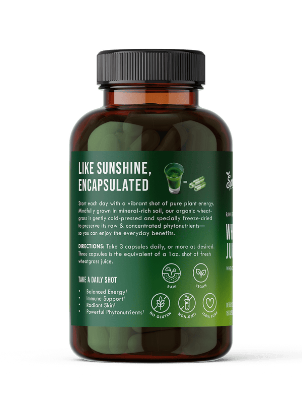 Sproutman Organic Wheatgrass Juice Capsules, additional product view