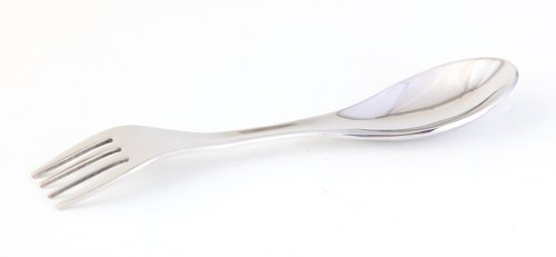 Ecozoi reusable stainless steel spork combining spoon and fork in one utensil