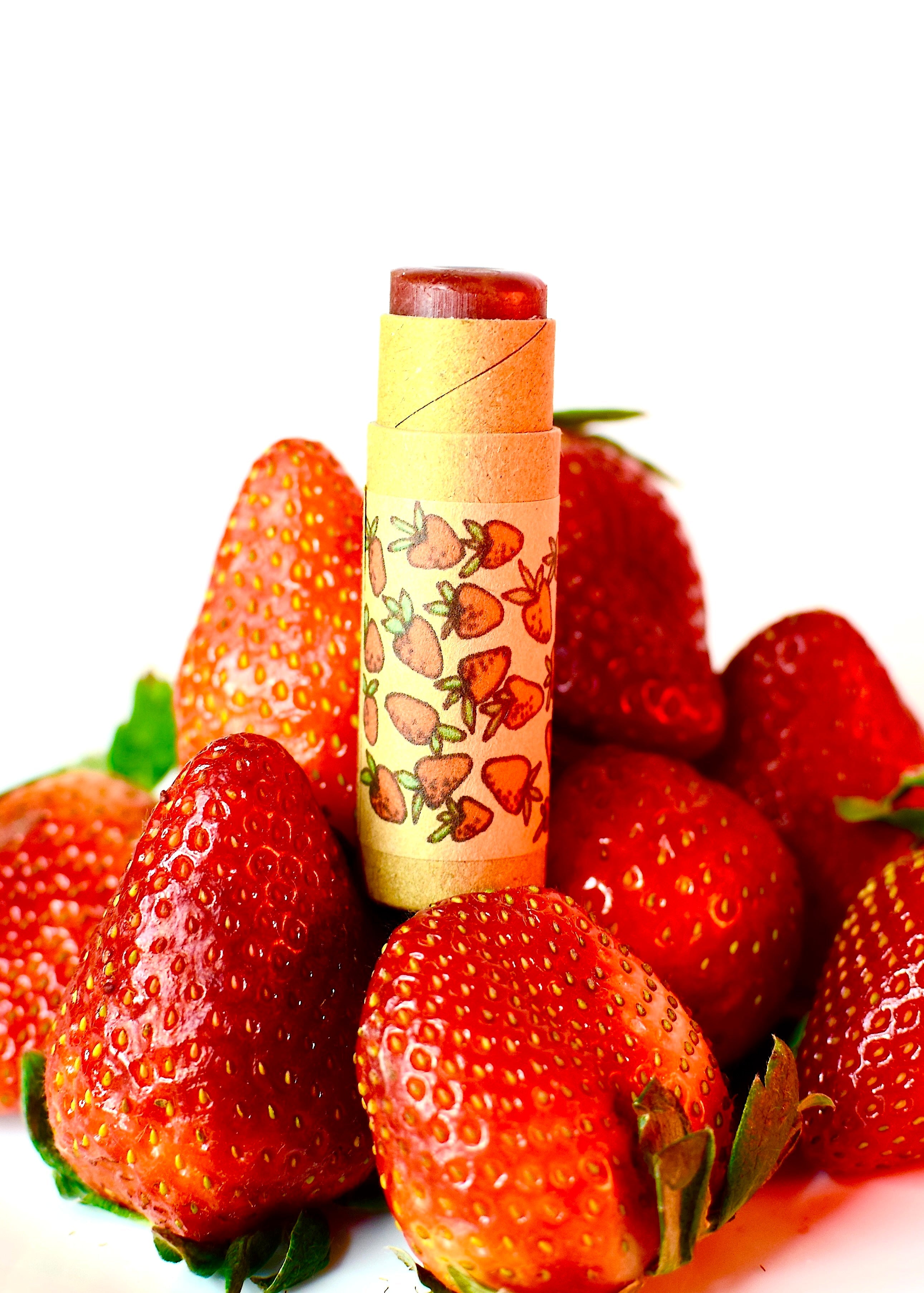Get berry-soft, naturally tinted lips with our handmade Strawberry Lip Tint, made from organic strawberries, shea butter, and beeswax. Eco-friendly, mica-free, and plastic-free — sustainable beauty in every swipe.

