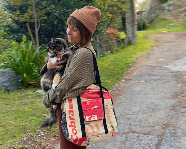 Upcycled Bowler Bag – Eco-Friendly Duffel by TORRAIN