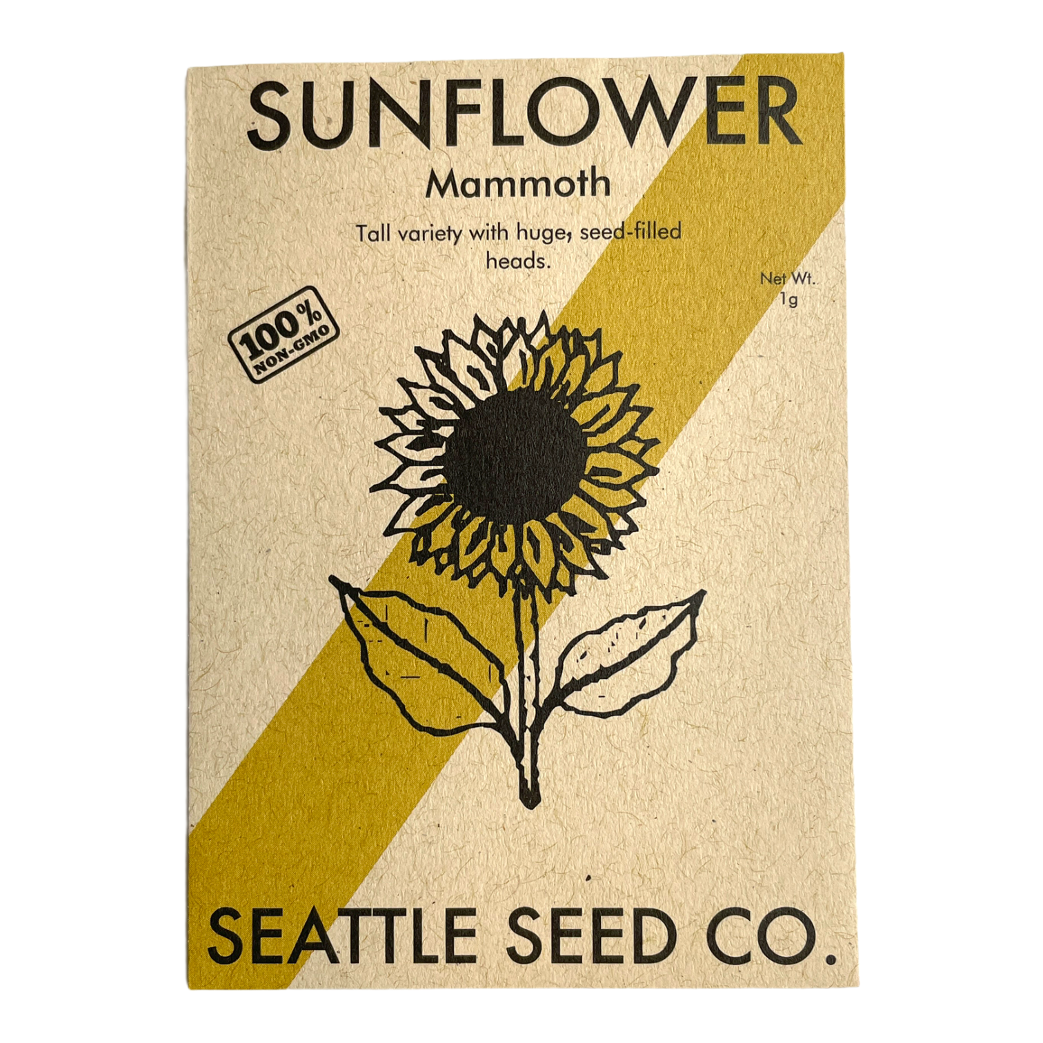 Packet of Mammoth Russian Sunflower seeds from Seattle Seed Company