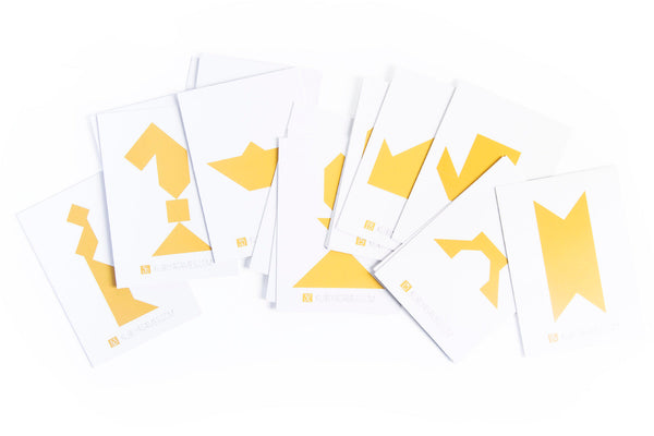 Tangram Puzzle - two sets with 65 challenge cards
