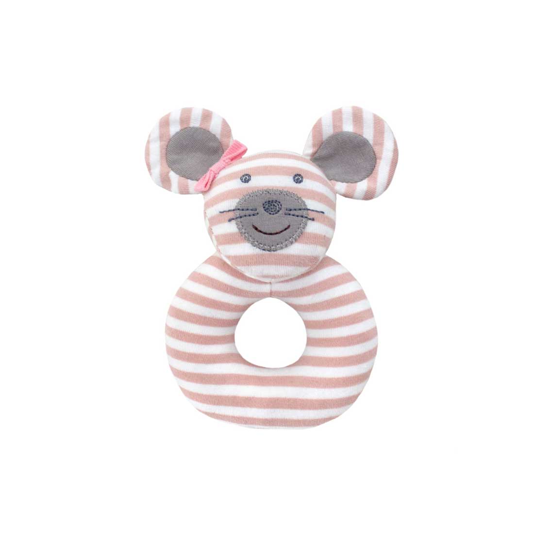 Ballerina Mouse teething rattle in organic cotton from Apple Park & Organic Farm Buddies