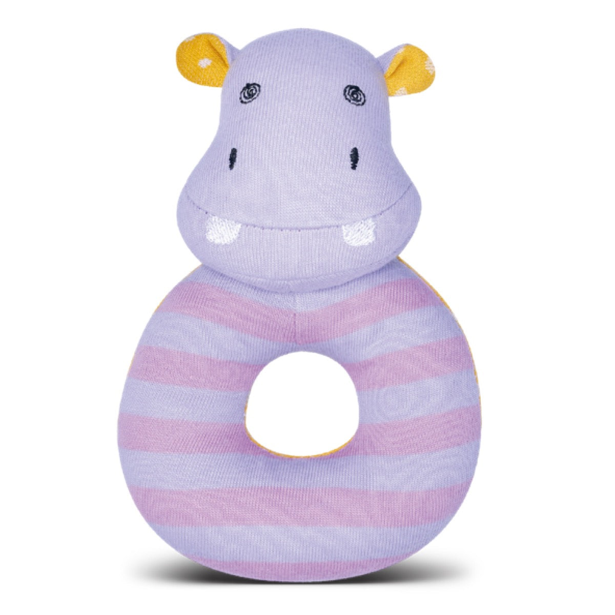 Coco Hippo organic cotton teething rattle from Apple Park & Organic Farm Buddies