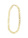 Thick brass statement chain layering necklace by Fair Anita, warm gold-toned finish
