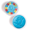Two containers of blue eco-dough with 'eco-kids' branding on a white background