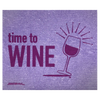 Time to Wine Red Swedish Dishcloth by Soak iT Up — eco-friendly reusable paper towel alternative with wine-themed print