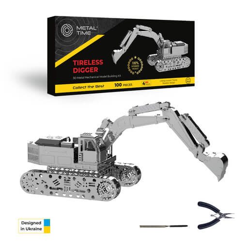 Tireless Digger Excavator Mechanical Model Kit
