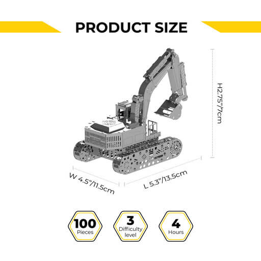 Tireless Digger Excavator Mechanical Model Kit