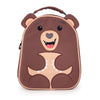 Bear-shaped lunch bag on a white background
