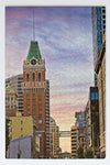 Completed 500-piece Tribune Tower jigsaw puzzle showing the downtown Oakland skyline by DeAnna Tibbs