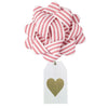 Pink heart wooden gift tag charm by EverWrap for sustainable gift wrapping