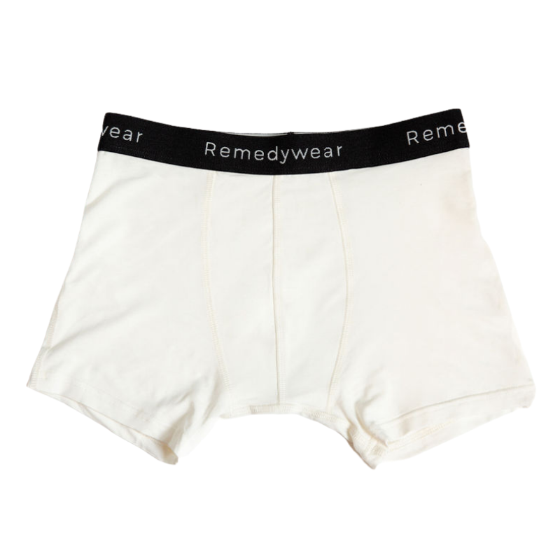 Remedywear men's TENCEL and zinc boxer briefs laid flat – no model product shot