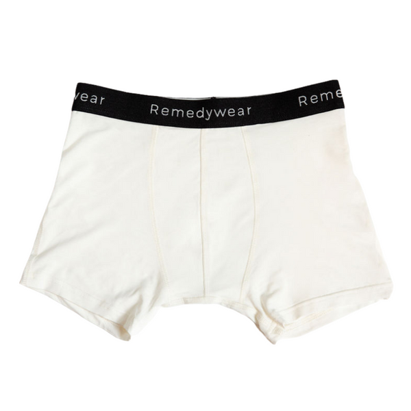 Remedywear men's TENCEL and zinc boxer briefs laid flat – no model product shot