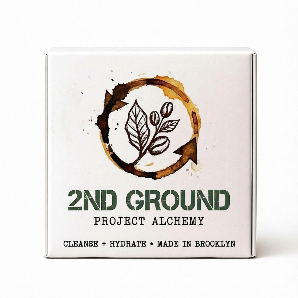 Product packaging for '2nd Ground Project Alchemy' with a leaf design on a white background