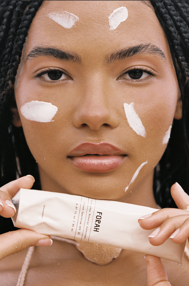 FORAH SPF 25 clean mineral sunscreen for face and body — fragrance-free and certified organic