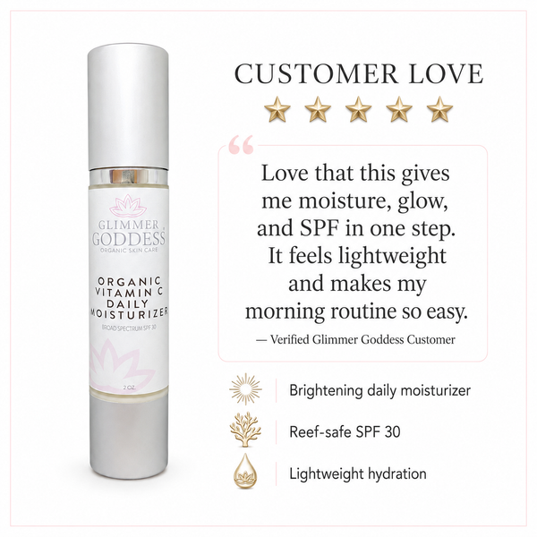 Organic Vitamin C Face Cream SPF 30 – Reef-Safe Brightening Moisturizer