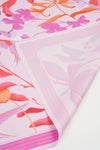 Colorful fabric with floral pattern on a white background