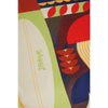 Flat lay of the Vision 28-inch mulberry silk furoshiki square showing full artwork design by Essery Waller