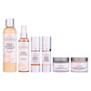 Glimmer Goddess Vitamin C 6-Step Anti-Aging Skincare System with SPF 30 — full set flat lay