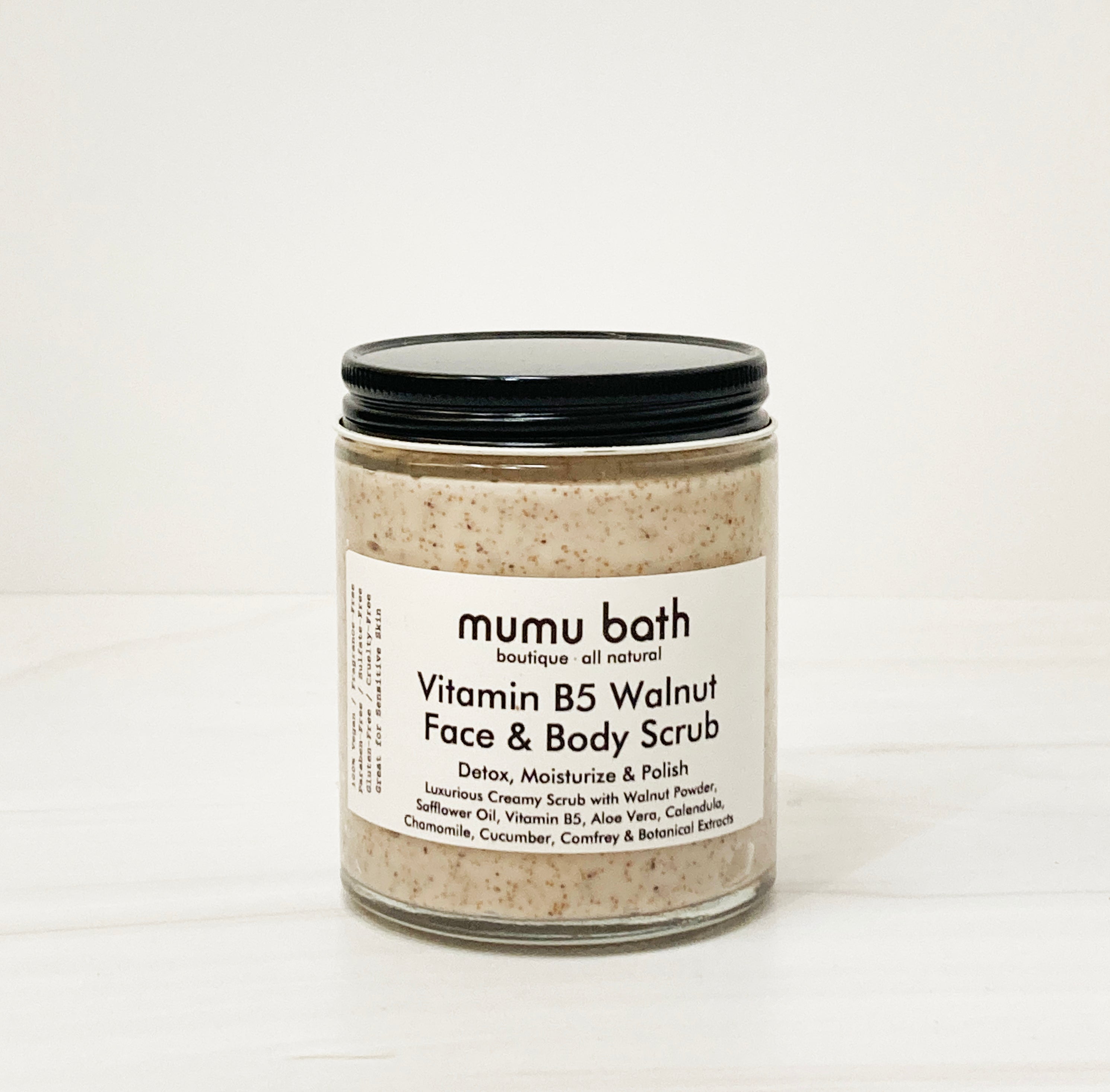 Vitamin B5 Walnut Face & Body Scrub: Revitalize Your Skin and Spirit