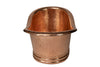 30" Oval Tub Shaped Hammered Copper Cooler