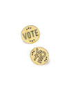 Recycled brass vote pin handcrafted by women artisans in India – Fair Anita