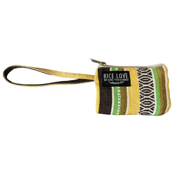Close-up of handmade jute wallet highlighting fair trade craftsmanship