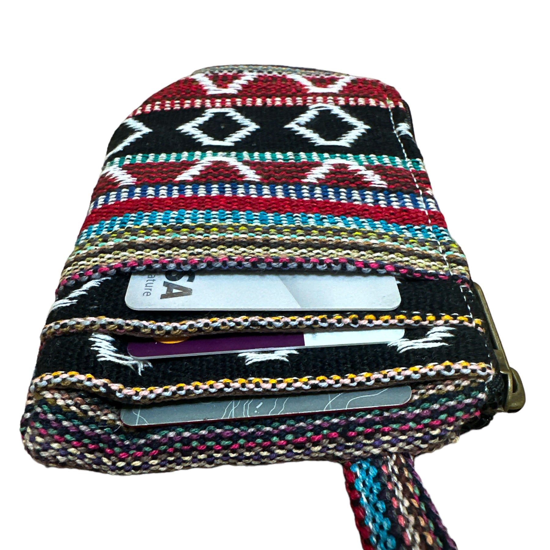 Rice Love wallet made from biodegradable jute material, front view