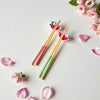 Close-up of the panda and watermelon chopstick rest design