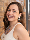 White clay flower earrings by Fair Anita – lightweight, fair trade artisan jewellery