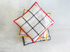 Set of windowpane linen lavender sachets in assorted colors