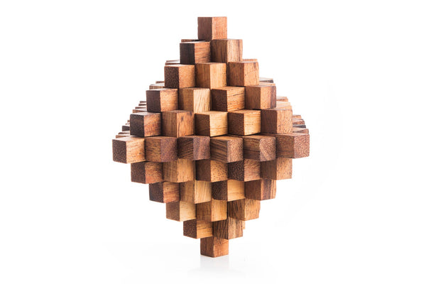 Japanese Interlocking Ladder Puzzle: High-Difficulty 51-Piece Wood Challenge