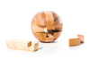 12-piece non-identical wooden mechanical ball puzzle disassembled