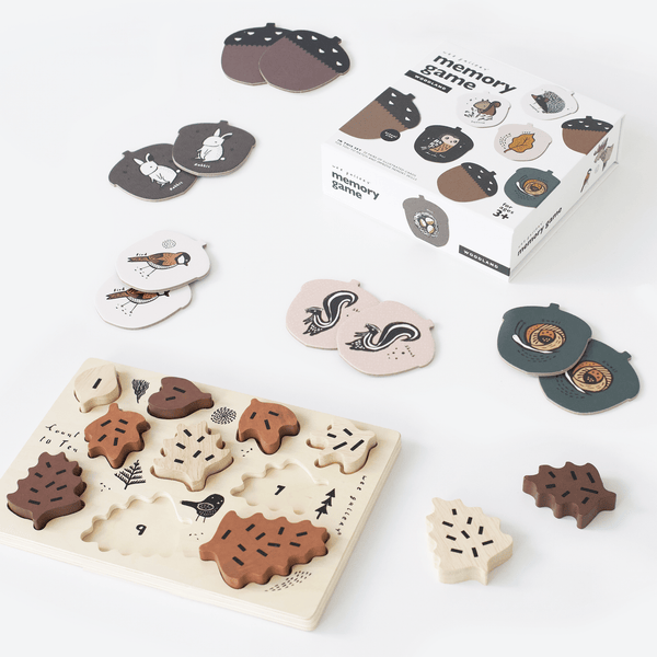 Woodland Adventure Bundle | Educational Wooden Puzzle & Memory Game for Kids