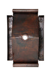 17" Rectangular Apron Inclined Bottom Hammered Copper Bathroom Sink