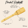 Bamboo XL Barbeque Grilling Spatula product shot on a plain background