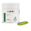 Yabukita Single Cultivar Matcha pack with green matcha powder smear on a transparent background
