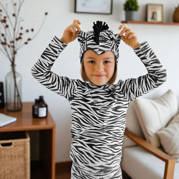 Zebra Pajama Costume for Baby & Kids – Soft Cotton Dress-Up & Sleepwear