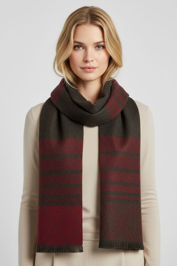 ZigZag unisex baby alpaca scarf by Purely Alpaca, made in Peru