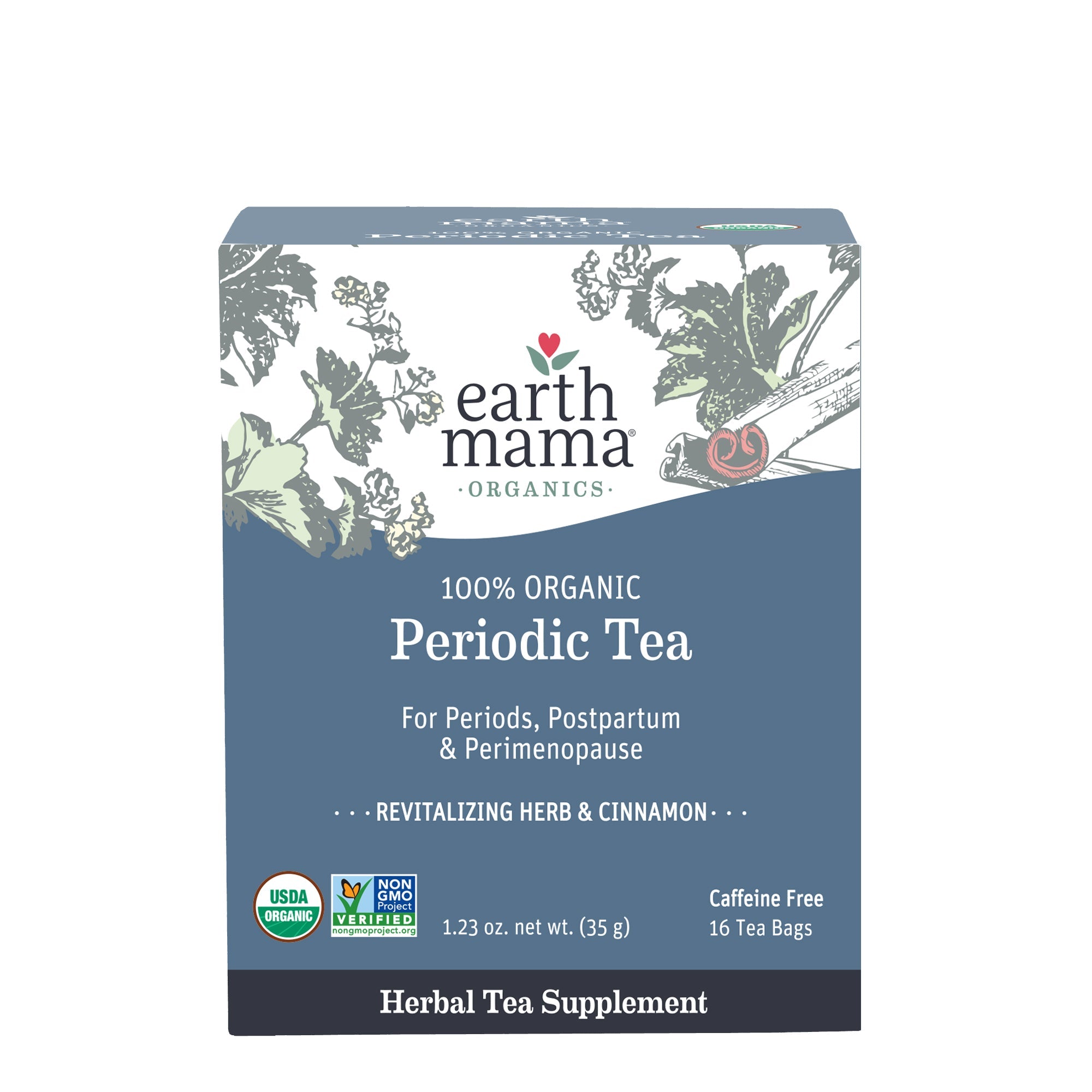 Ease PMS, periods & postpartum naturally! Organic Periodic Tea - cinnamon herbal blend for women. Caffeine-free, individually wrapped, breastfeeding-safe. Shop now!
