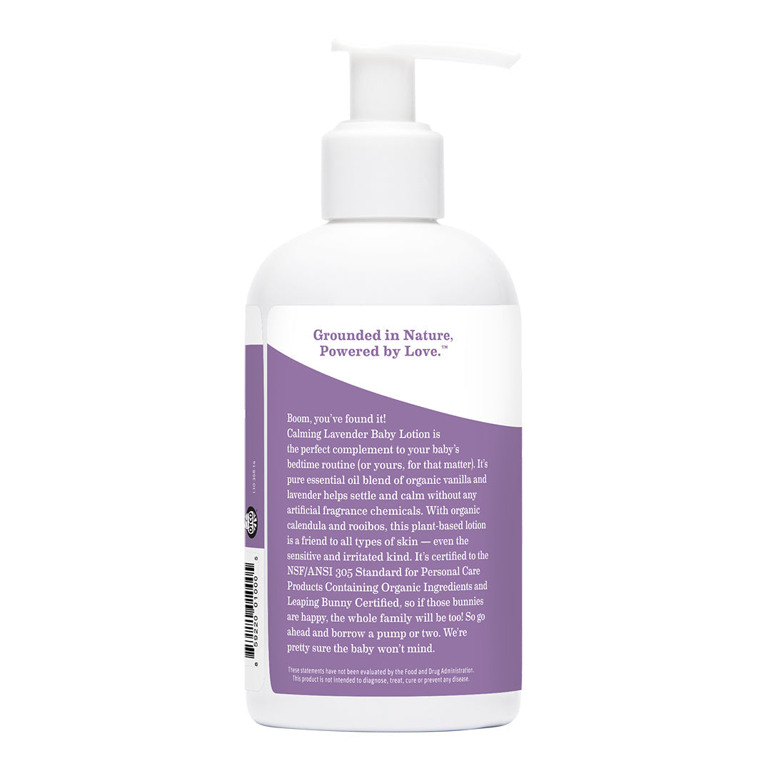 Earth Mama Calming Lavender Baby Lotion - natural, sweet dreams in a bottle! Soothes, moisturizes, EWG verified. Vegan, dermatologist-tested. Lavender, vanilla, or unscented. Shop now!