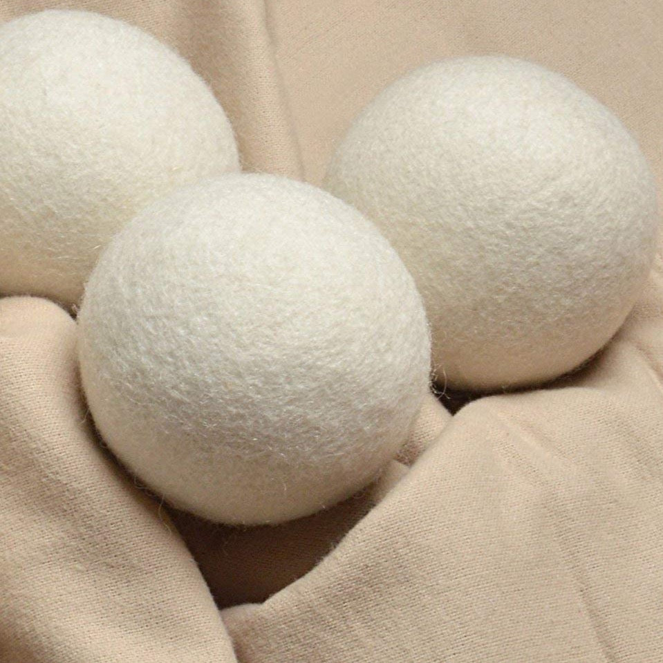 Boules de séchage en laine réutilisables - Adoucissant naturel
