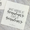 Unwrap Sweet Memories & Clean Green: What Happens at Grandma's, Frosting Dishcloths (2-Pack) (Compostable, Whimsical Designs)
