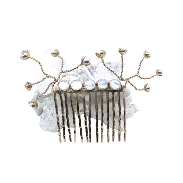 Unleash Inner Radiance & Peace: She Dreams of Seashells Hair Couture (Seashells & Pearls) - Ethical, Handmade