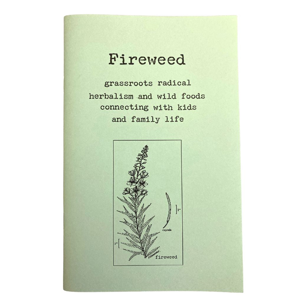 Fireweed as the full title implies is all about introducing your kids to plants. It's about teaching young children the joy of gathering edibles and making them into candies teas jellies or even medicines.  There's tips for going on plant walks and suggestions for good introductory plants like ginger mint and marshmallow. There are recipes for prickly pear crisp catnip tea and simple fermented herbal infusions.